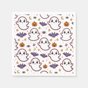 Serviette En Papier Joli fantôme d'Halloween