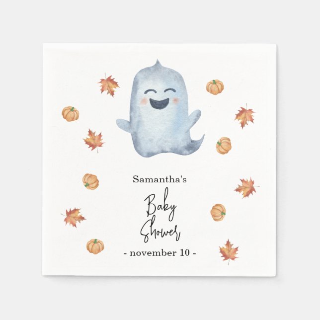 Serviette En Papier Joli fantôme - shower de bébé (Devant)