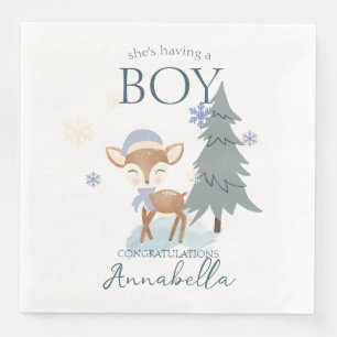 Serviette En Papier Joli faon garçon d'hiver bébé