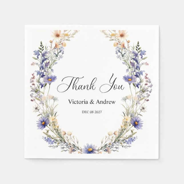 Serviette En Papier Joli floral (Devant)