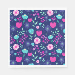 Serviette En Papier Joli fond à motif floral