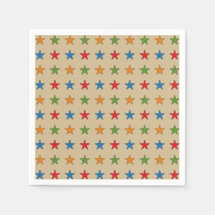 Serviette En Papier Joli jeu de caricature coloré Starfish