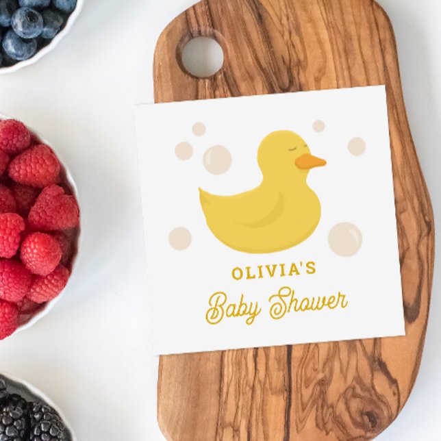 Serviette En Papier Joli jouet d'oiseau animal. Baby shower de canard  (Créateur téléchargé)