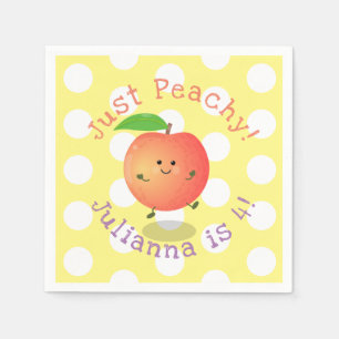Serviette En Papier Joli joyeux dessin animé pêche anniversaire person