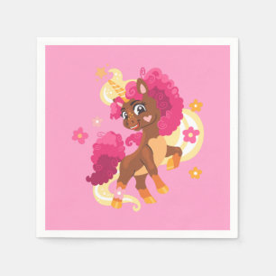 Serviette En Papier Joli licorne floral