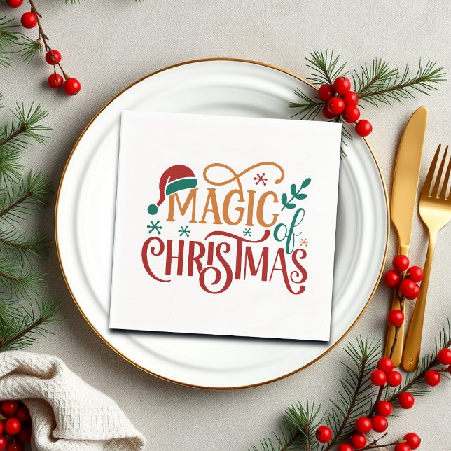 Serviette En Papier Joli 'Magie de Noël'  (Créateur téléchargé)