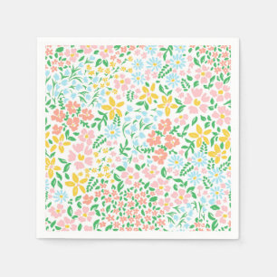 Serviette En Papier Joli Motif coloré Pastel Garden Flower