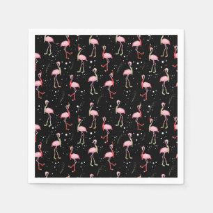 Serviette En Papier Joli motif flamant rose Noël