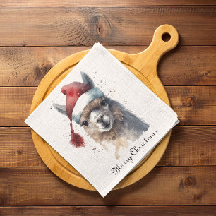 Serviette En Papier Joli Noël Alpaca, coutume