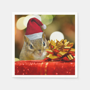 Serviette En Papier Joli Noël Chipmunk