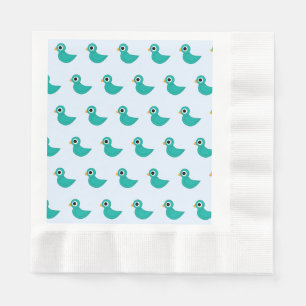 Serviette En Papier Joli oiseau bleu