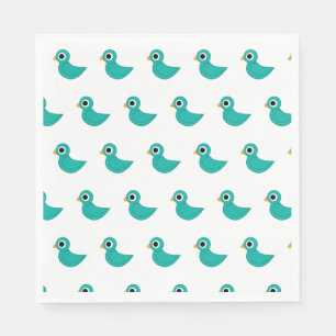 Serviette En Papier Joli oiseau bleu