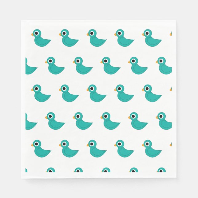 Serviette En Papier Joli oiseau bleu (Devant)