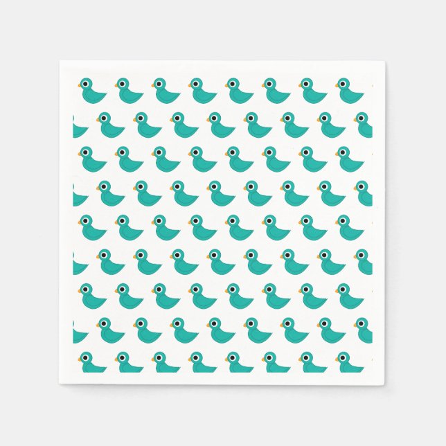 Serviette En Papier Joli oiseau bleu (Devant)