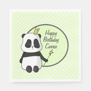 Serviette En Papier Joli Panda d'anniversaire