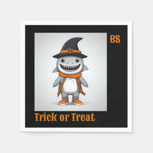 Serviette En Papier Joli requin d'Halloween déguisé Festif