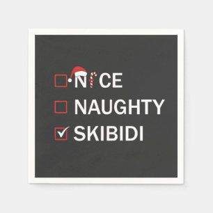 Serviette En Papier Joli sale Skibidi drôle de Noël Gen Alpha 