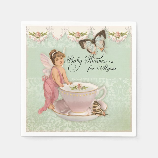 Serviette En Papier Joli Teacup Tea Party Baby shower Décor (Devant)