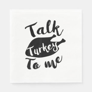 Serviette En Papier Joli Thanksgiving Parle Turquie À Moi Chemise Funn