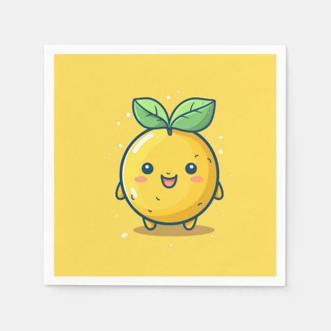 Serviette En Papier Joli thème citron (Devant)
