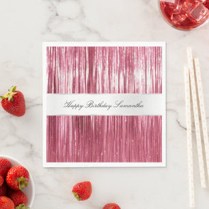 Serviette En Papier Joli Tinsel De Glam Rose