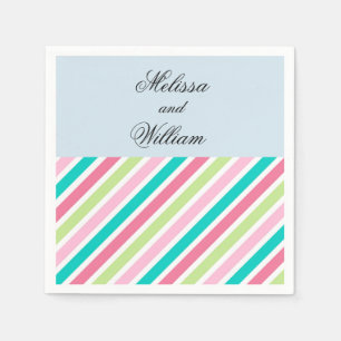 Serviette En Papier Jolie bande rose