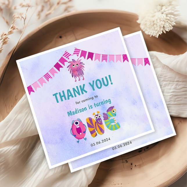 Serviette En Papier Jolie couleur Notre Petite Fête d'Anniversaire Mon (Créateur téléchargé)