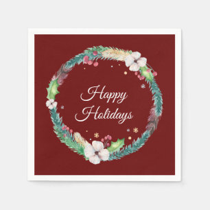 Serviette En Papier Jolie couronne de vacances Boho