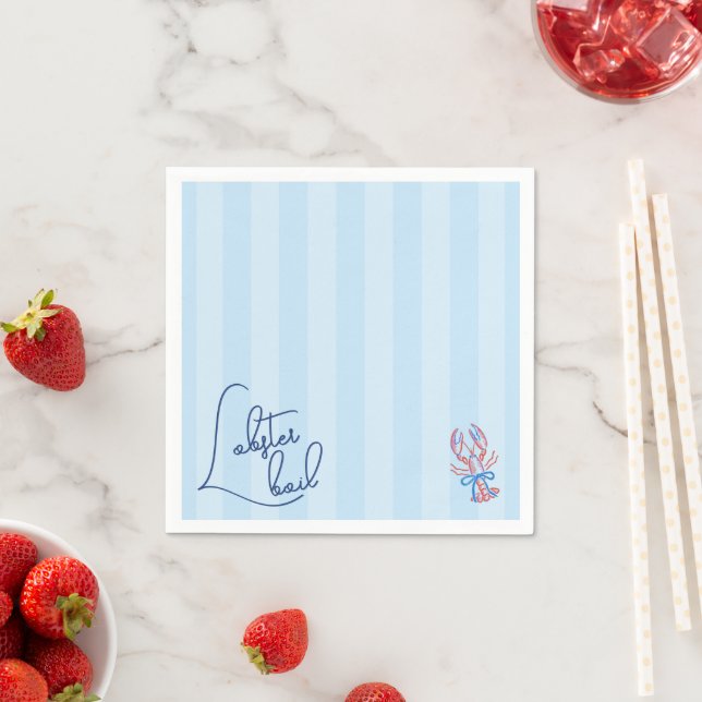 Serviette En Papier Jolie ébullition de homard côtier d'été (En situation)