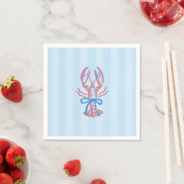 Serviette En Papier Jolie ébullition de homard côtier d'été (En situation)