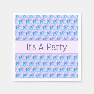 Serviette En Papier Jolie Fleur violette Bleue