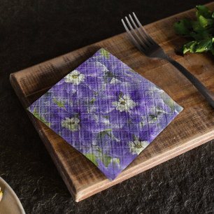 Serviette En Papier Jolie florale de Delphinium violet