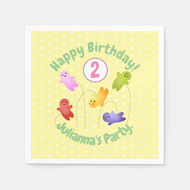 Serviette En Papier Jolie gelée bébés bonbons bonbons dessin animé (Devant)