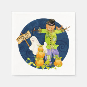 Serviette En Papier Jolie Halloween pour les enfants Scarecrow Citroui