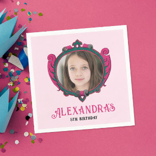 Serviette En Papier Jolie jolie fille Blush Rose Princesse Photo