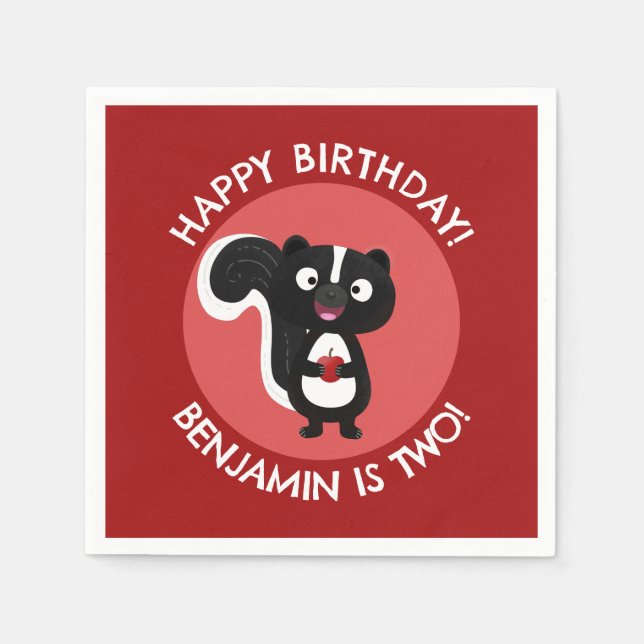 Serviette En Papier Jolie jupe personnalisées caricature anniversaire (Devant)