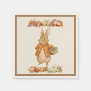 Serviette En Papier Jolie Lapin Automne Anniversaire