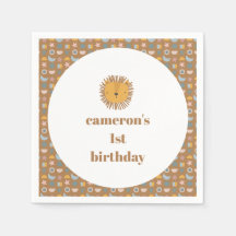 Jolie Lion Bébé Enfants Animal Personnalisé Annive