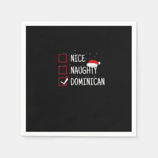 Serviette En Papier Jolie liste de Noël dominicaine méchante