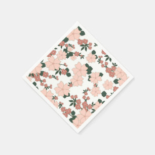 Serviette En Papier Jolie Pêche Florale