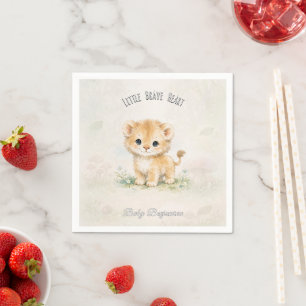 Serviette En Papier Jolie petite lionne courageuse Safari Baby Shower