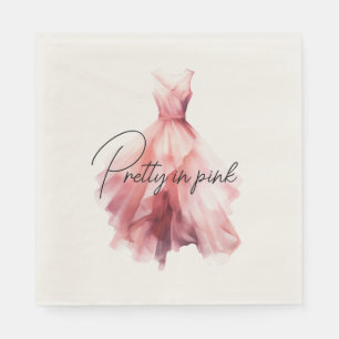 Serviette En Papier Jolie robe rose