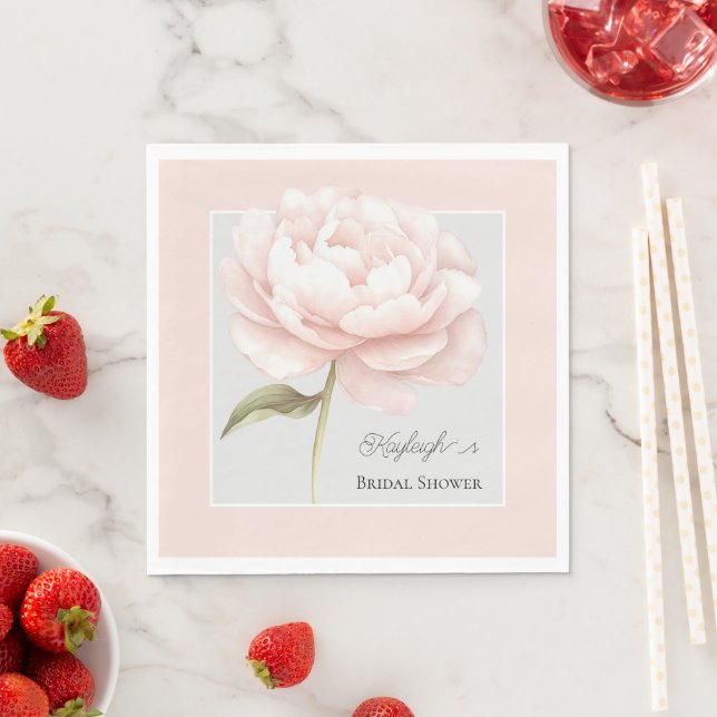 Serviette En Papier Jolie Rose Blanche Rose Fleur Mariage  (En situation)
