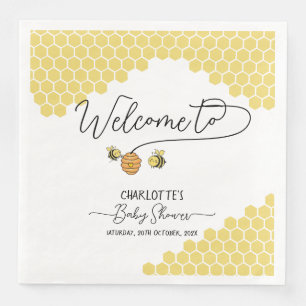 Serviette En Papier Jolie Ruche de Bébé abeilles Miel Fête Prénatale