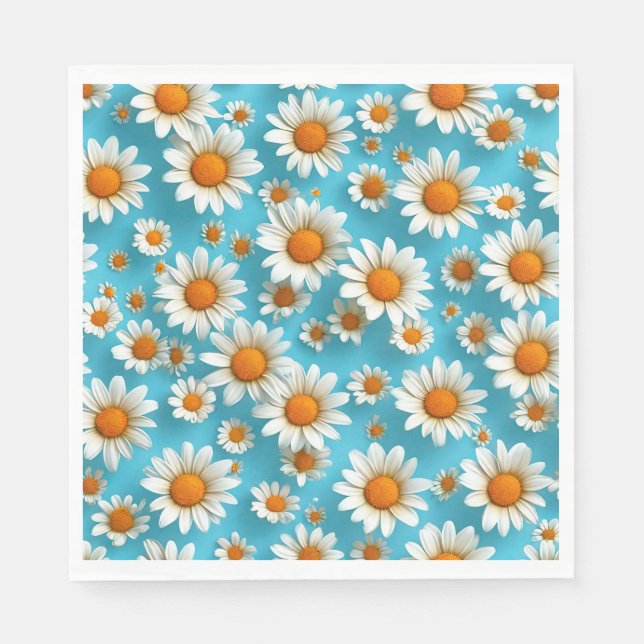 Serviette En Papier Jolies fleurs blanches (Devant)