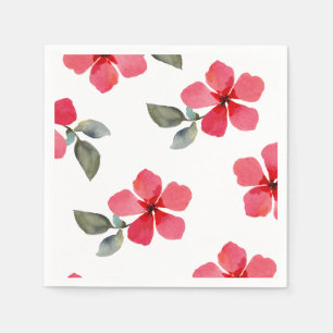 Serviette En Papier Jolies Fleurs Rouges de Printemps Pop Floral Baby 
