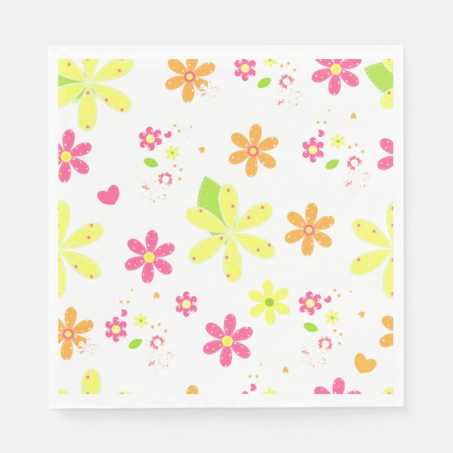 Serviette En Papier Jolies marguerites (Devant)
