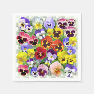 Serviette En Papier Jolies Pansies Napkin