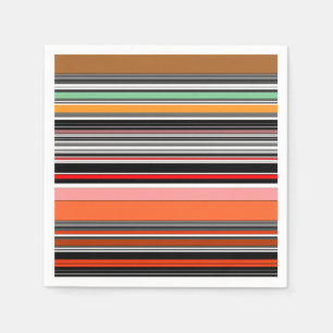 Serviette En Papier Jolies rayures colorées