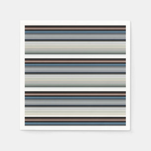 Serviette En Papier Jolies rayures grises et blanches
